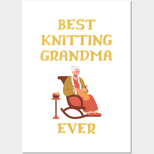 Best Knitting Grandma Ever Posters and Art